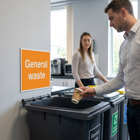 General Waste Recycling Signs – 1mm Rigid Plastic – Indoor/Outdoor Use