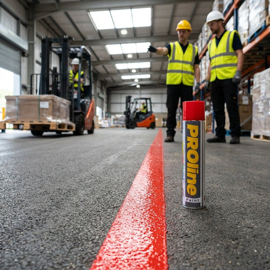 Line Marking Paint – Red 750ml – Durable Synthetic Resin – Indoor/Outdoor Use