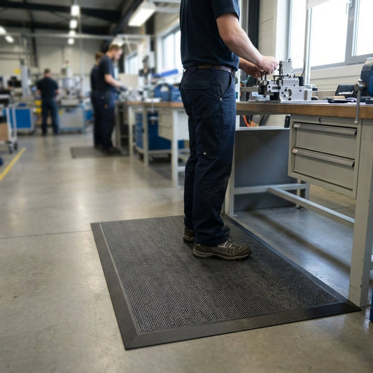 Anti-Fatigue Mats – Black & Grey – Soft Foam – Industrial Use
