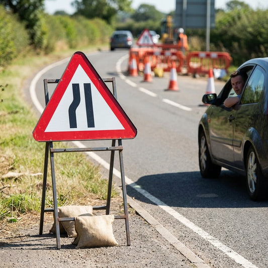 Temporary Traffic Sign – 750mm Triangle – Polypropylene RA1 – Road Safety