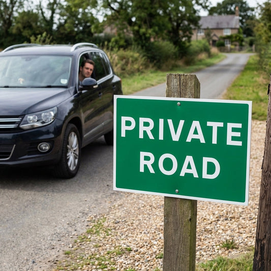 Private Road Signs – 400mm x 300mm – Rigid Plastic – Indoor & Outdoor Use