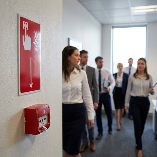 Call Point – Arrow Down Sign – Safety Instruction – Commercial Use