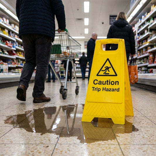 Caution Trip Hazard A-Board Sign – 300mm x 600mm – Polypropylene – Indoor/Outdoor Use
