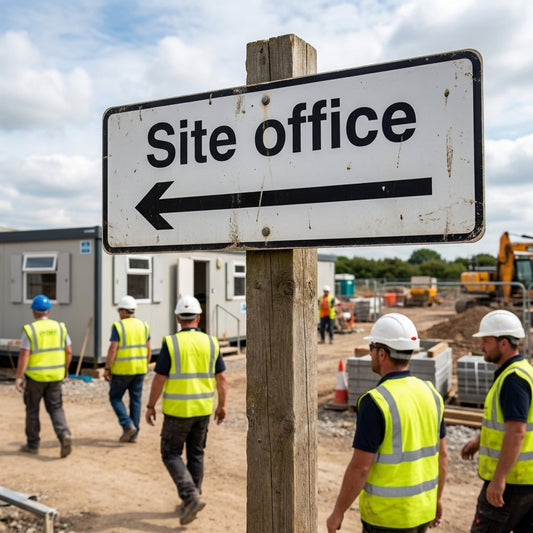 Site Office Signs – Arrow Left – 1mm Rigid Plastic – Indoor/Outdoor