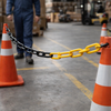 Galvanized Steel Chain – 6mm Black & Yellow Coating – Durable – Traffic & Pedestrian Use