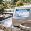 Tested By Quality Control Labels (Roll of 100) – 50mm x 20mm – Self Adhesive Vinyl – Indoor/Outdoor Use