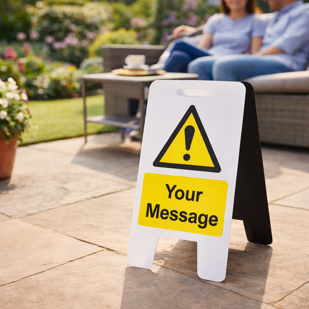 Custom Plastic 'A' Board Sign – 300mm x 600mm – Fluted Polypropylene – Indoor/Outdoor Use