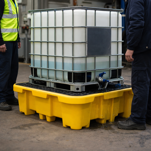 Single IBC Spill Pallet – Heavy Duty Polyethylene – Industrial Use