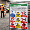 Custom Site Safety Sign – 9 Messages – Durable Correx – Industrial Use