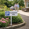 Parking Only Verge Sign and Post – 450mm x 150mm – Durable Aluminium – Outdoor Use