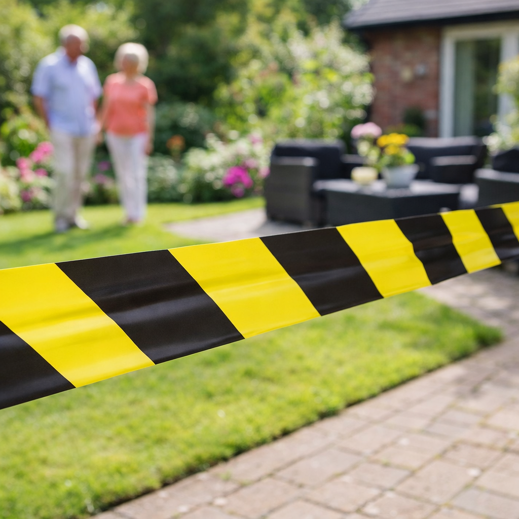 Barrier Tape – 70mm x 500m – Non-Adhesive Polythene – Indoor/Outdoor Use