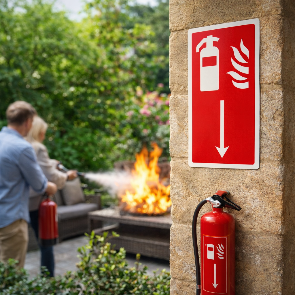 Fire Safety Signage – Arrow Down – Essential for Emergency – Indoor/Outdoor