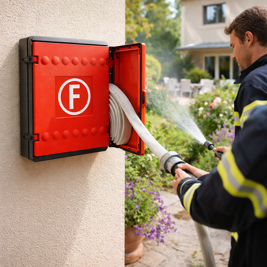 Fire Hose Cabinet – Slim Design – Water Resistant – Indoor/Outdoor