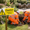 Caution Underground Services Safety Signs – 1mm Rigid Plastic – Indoor & Outdoor Use