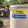 Danger Hazardous Waste Sign – 1mm Rigid Plastic – Indoor/Outdoor Use