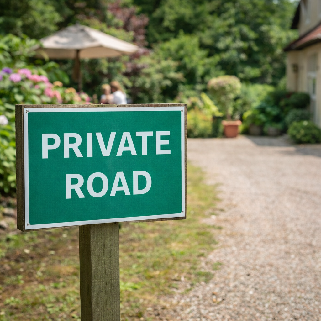 Private Road Signs – 400mm x 300mm – Rigid Plastic – Indoor & Outdoor Use