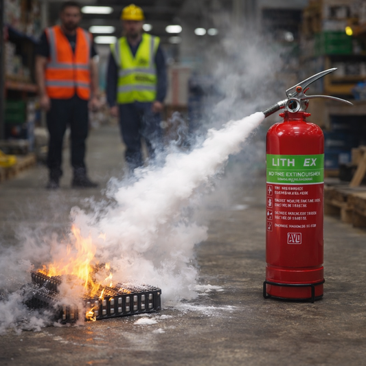 Lithium Battery Fire Extinguisher – 1 Litre – Effective on Li-ion Fires – Indoor Use