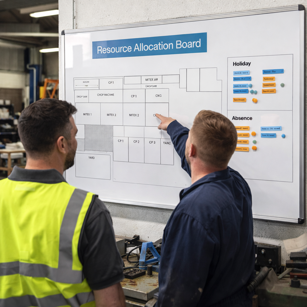 Magnetic Dry Wipe Board – 1200mm x 1500mm – Durable Aluminium Frame – Industrial Use
