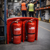 Double Fire Extinguisher Stands – Red – ABS Plastic – Indoor Safety