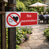 Safety Sign – No Pacemakers – Rigid Plastic & Vinyl – Indoor/Outdoor