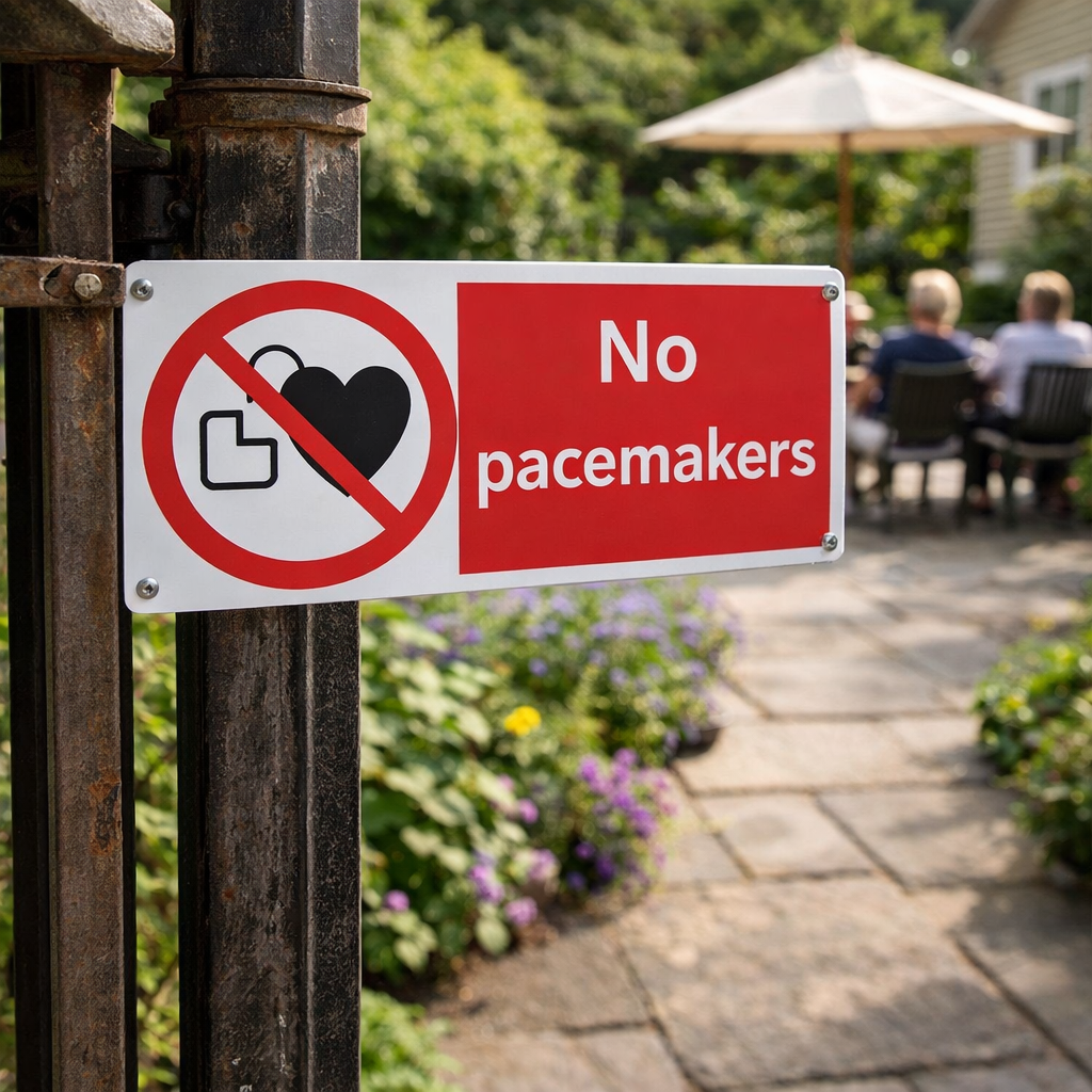 Safety Sign – No Pacemakers – Rigid Plastic & Vinyl – Indoor/Outdoor