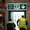 Disabled Fire Exit Sign – Arrow Down – Inclusive Design – Safety