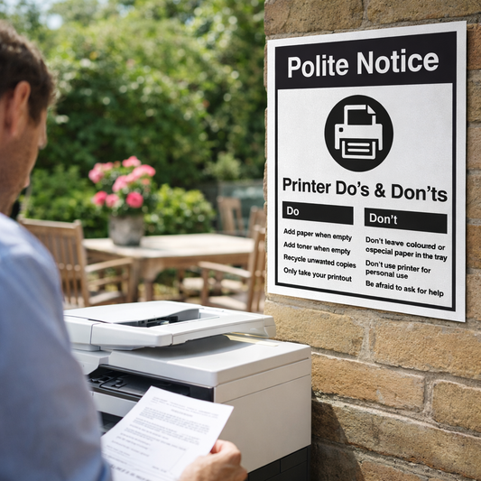Printer Do's & Don'ts Safety Signs – 1mm Rigid Plastic & Self-Adhesive Vinyl – Indoor/Outdoor Use