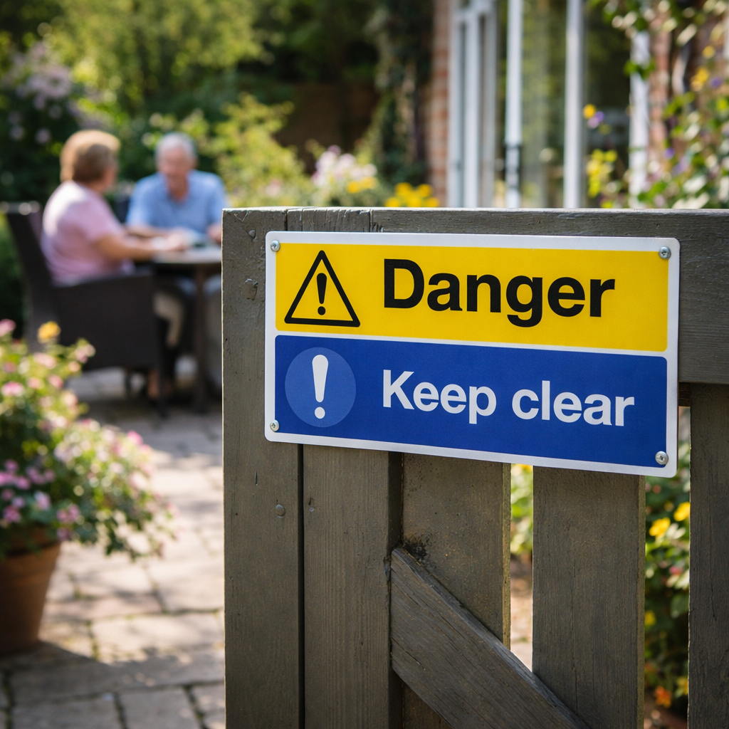 Danger - Keep Clear Signs – 1mm Rigid Plastic – Indoor/Outdoor Use