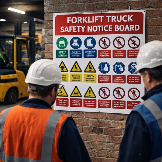 Forklift Truck Safety Notice Board – 1070mm x 1650mm – Durable Plastic – Industrial Use