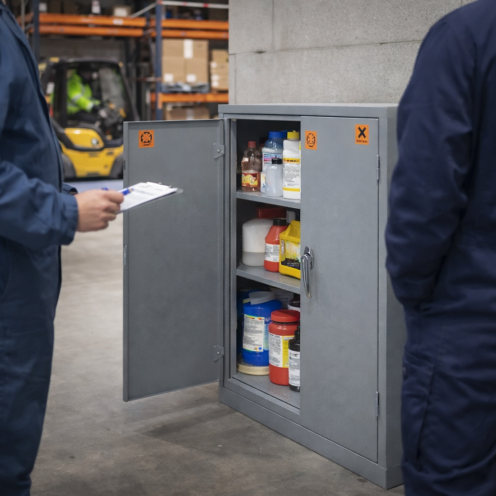 COSHH Storage Cabinets – 915x915x457mm – Mild Steel – Industrial Use