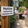 Notice Sign – Authorised Persons Only – 1mm Rigid Plastic – Indoor/Outdoor Use