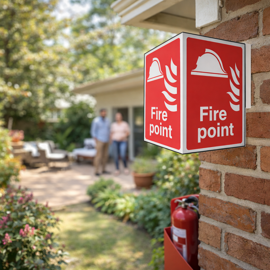 Fire Point Projecting Sign – Indoor/Outdoor Safety