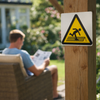 Fragile Roof Symbol Safety Signs – 1mm Rigid Plastic – Indoor & Outdoor Use