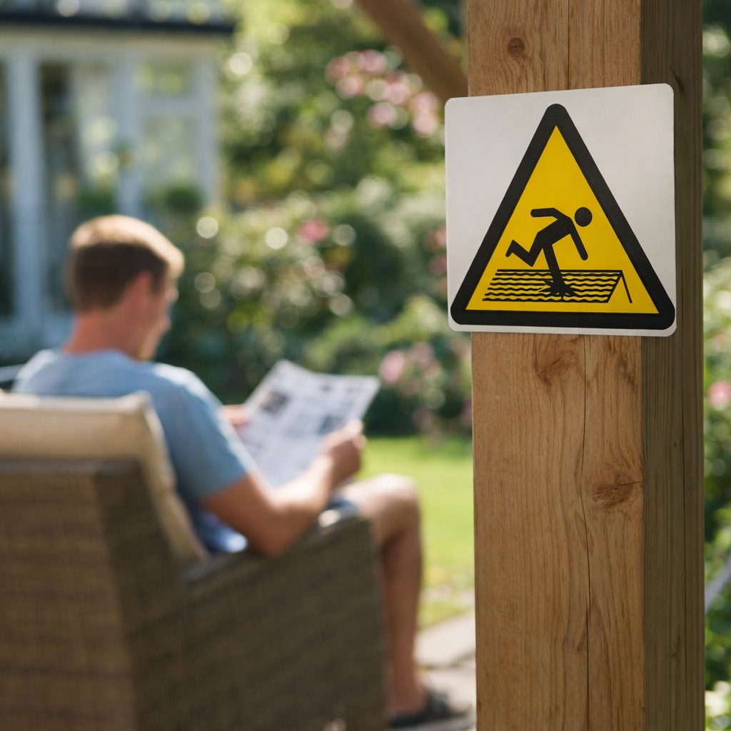 Fragile Roof Symbol Safety Signs – 1mm Rigid Plastic – Indoor & Outdoor Use