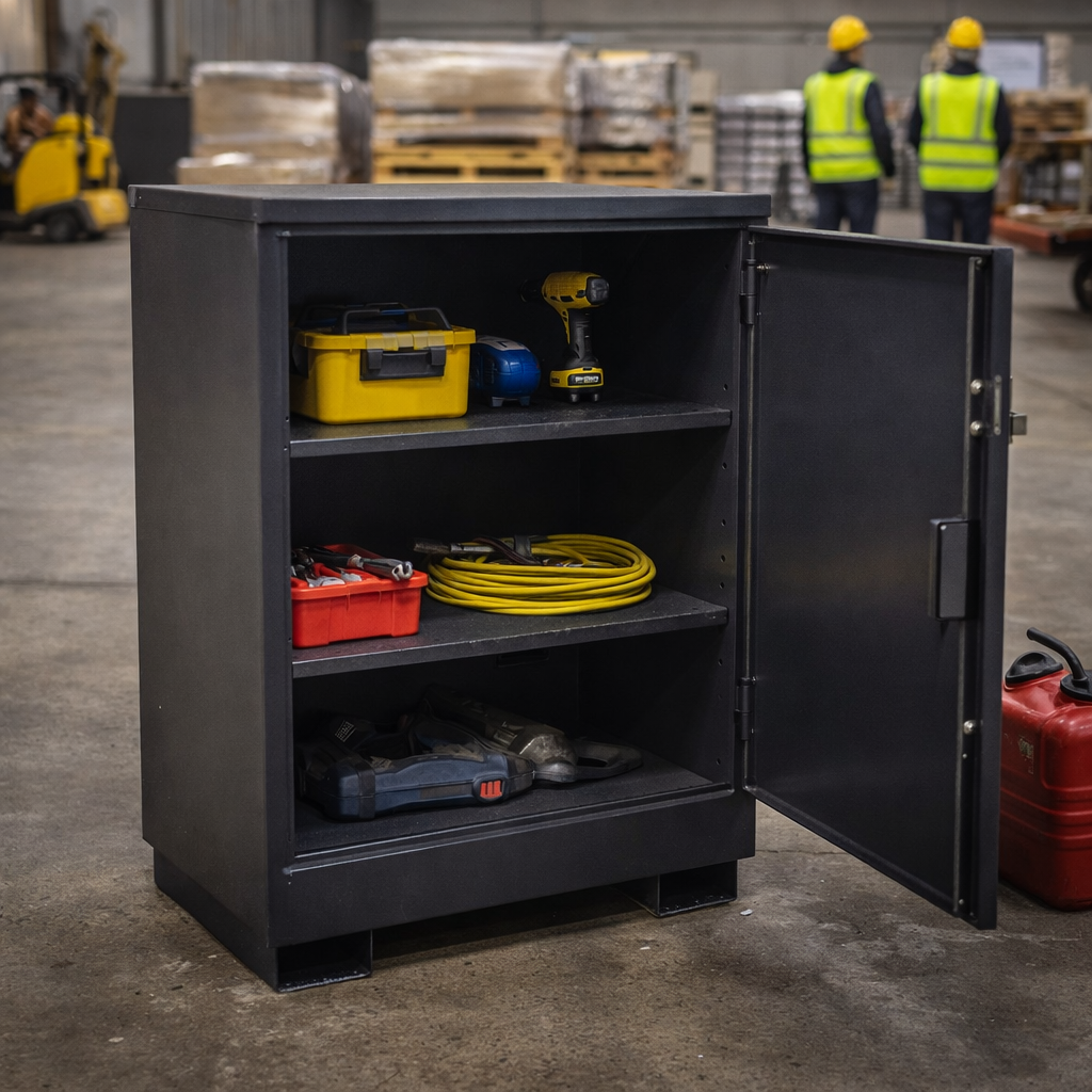 Heavy Duty Storage Cabinet – 800mm x 585mm x 1250mm – Steel Construction – Workshop & Site Use
