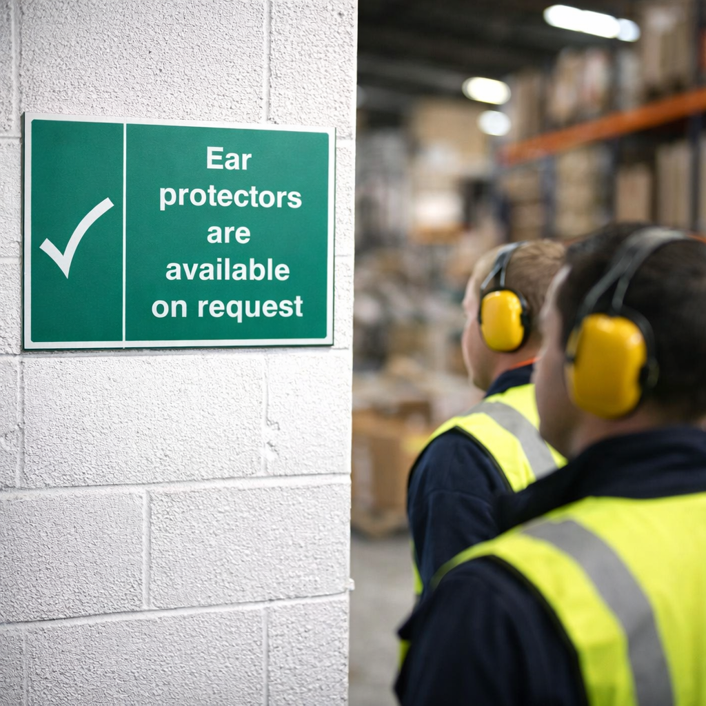 Ear Protectors Safety Signs – Customizable – Industrial Use