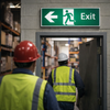 Exit Signs with Running Man and Arrow Left – Durable – Indoor Safety