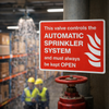 Automatic Sprinkler System Signs – Durable – Industrial Safety