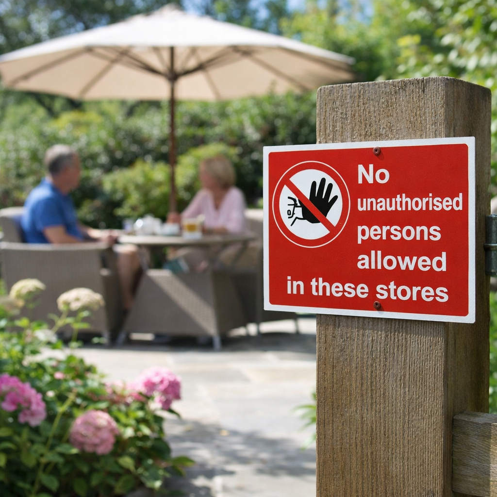 Safety Sign – No Unauthorized Persons Allowed – 1mm Rigid Plastic – Indoor/Outdoor Use