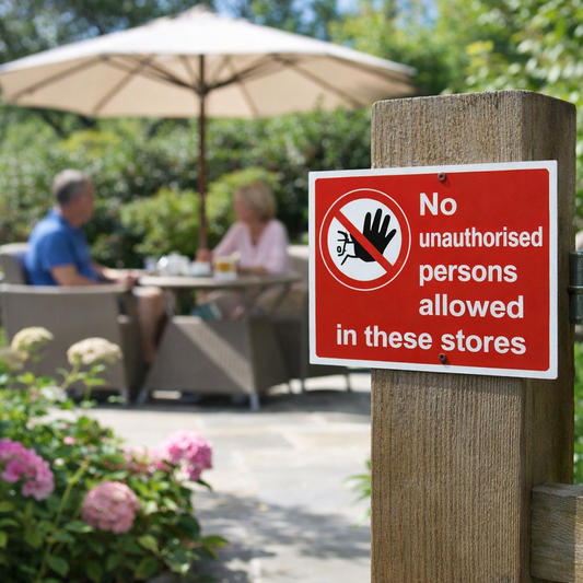 Safety Sign – No Unauthorized Persons Allowed – 1mm Rigid Plastic – Indoor/Outdoor Use