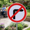 No Right Turn Reflective Traffic Sign – 600mm – Aluminium Composite – Outdoor
