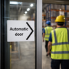Automatic Door Signs – Slide to Right – Self-Adhesive Vinyl – Indoor Use