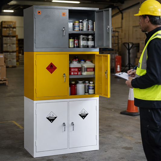 Stackable Hazardous Substance Cabinets – 711x915x457mm – Fire Resistant – Industrial Use