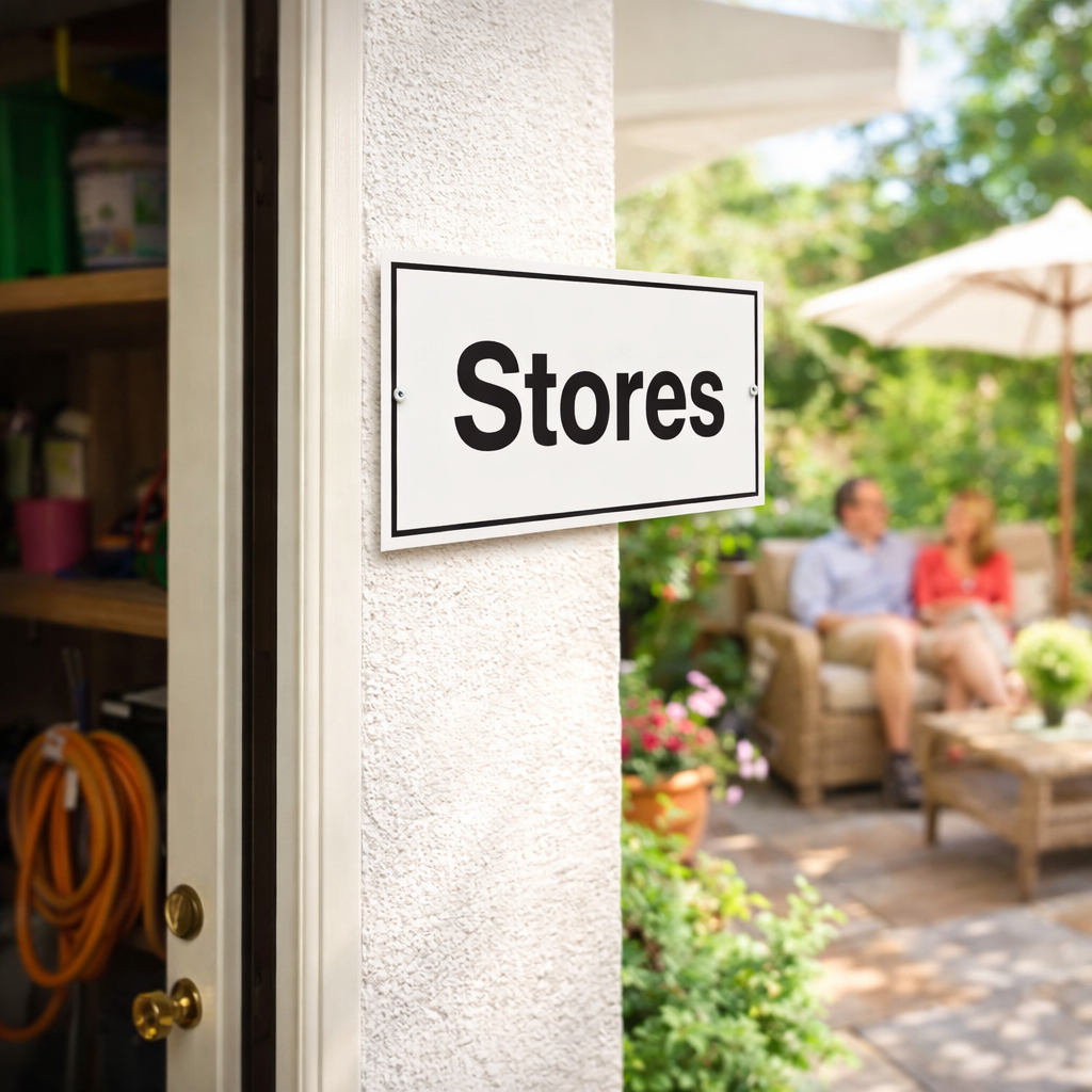 Stores Sign – 1mm Rigid Plastic – Indoor & Outdoor Use