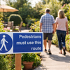 Pedestrian Safety Sign – 1mm Rigid Plastic – Indoor/Outdoor Use