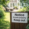 Private Property Keep Out Sign – 400mm x 300mm – Rigid Plastic – Indoor/Outdoor