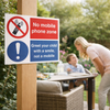 No Mobile Phone Zone Sign – 1mm Rigid Plastic – Indoor & Outdoor Use