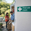 First Aid Room Safety Signs – Durable Plastic & Vinyl – Indoor/Outdoor Use