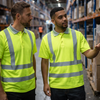 High Visibility Short Sleeve Polo Shirts – Yellow – GRS Polyester & BCI Cotton – Industrial Use