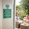 Air Conditioning Sign – Rigid Plastic – Durable & UV Resistant – Indoor/Outdoor